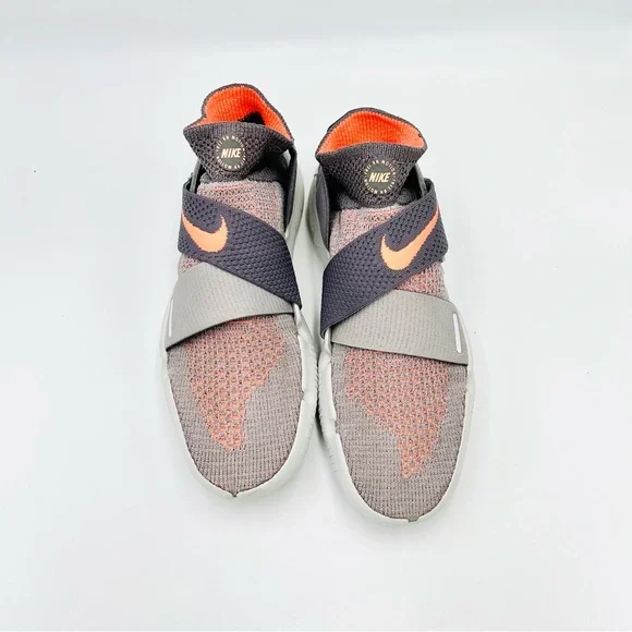 Nike shoes Free RN Motion Flyknit Running Shoes gray and orange Women Size 7.5 - Picture 8 of 10